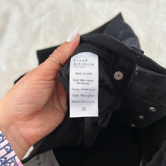 Frank & Eileen Women’s Monaghan Mom Jeans Size 26 High Waisted Raw Hem Crop - Picture 5 of 7